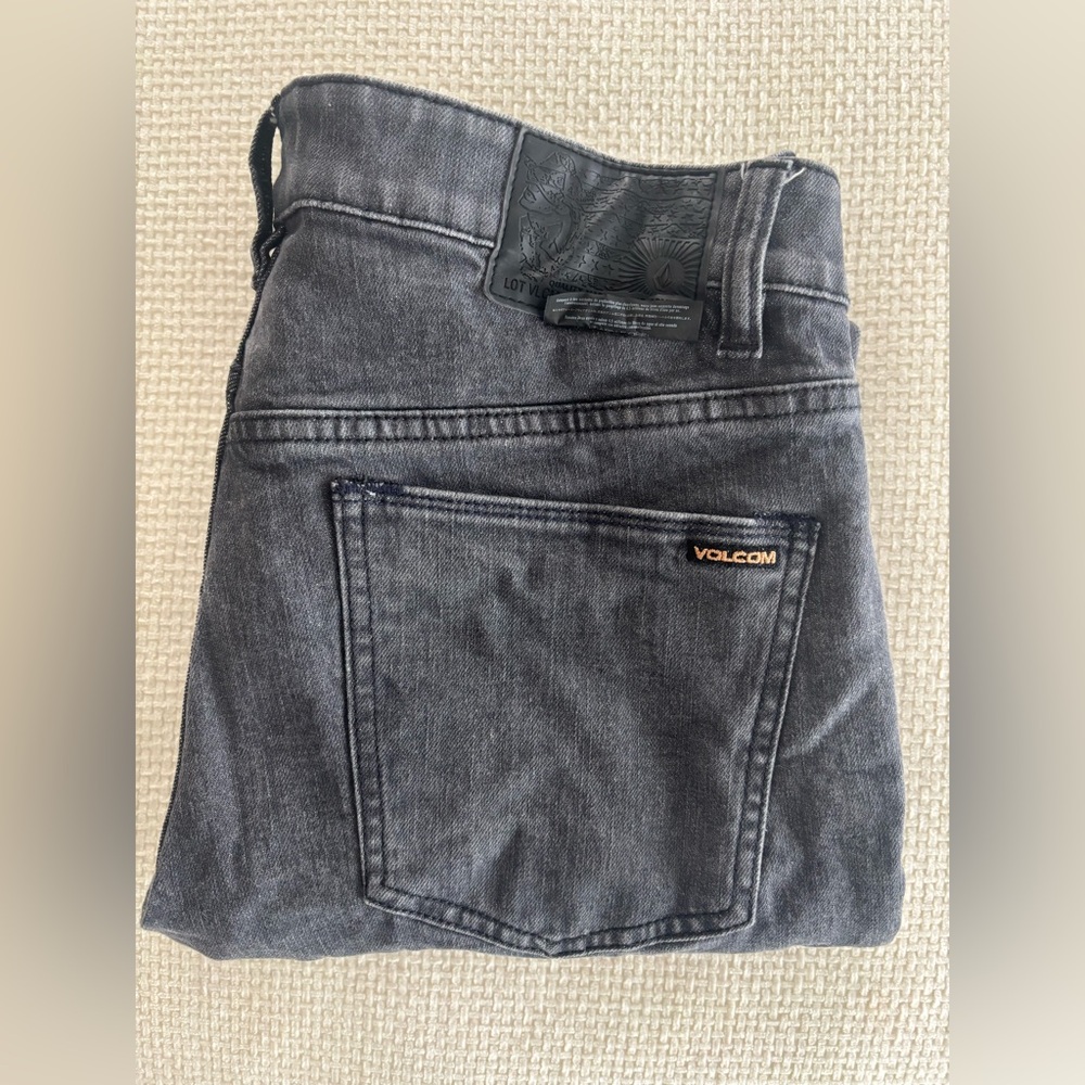 Volcom Charcoal Slim Straight Jeans